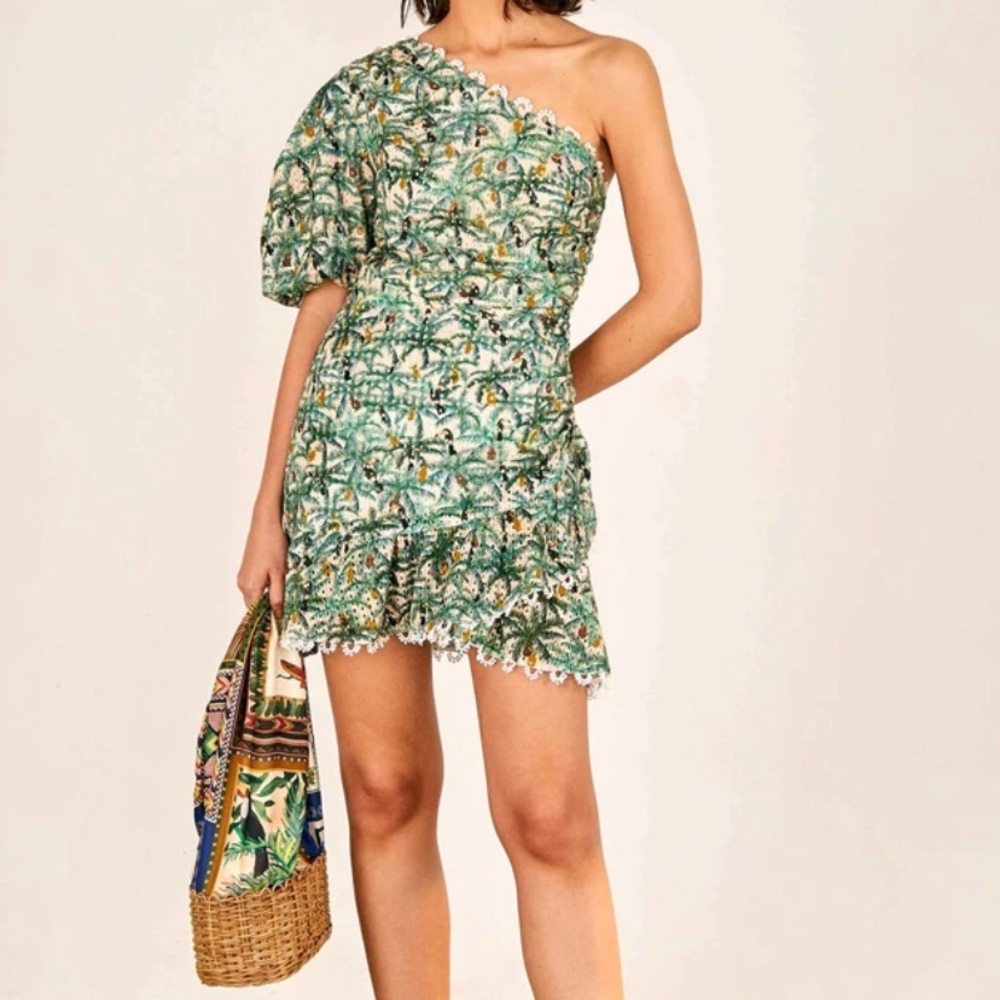 One Shoulder Toucan Print Dress!